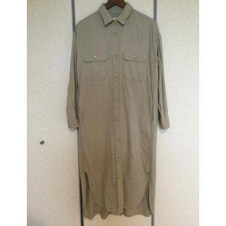 ユナイテッドアローズグリーンレーベルリラクシング(UNITED ARROWS green label relaxing)のgreen label relaxing シャツ ワンピース グレージュ フリー(ロングワンピース/マキシワンピース)