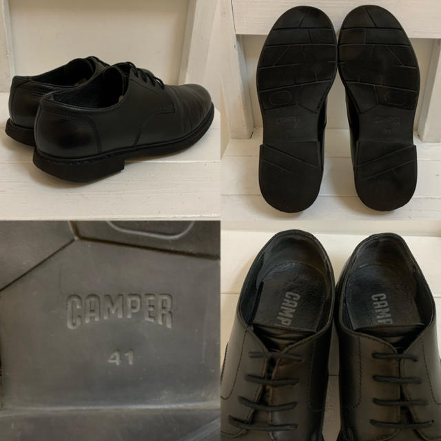 CAMPER(カンペール)のCAMPER VINTAGE カンペール Neuman レザーシューズ ブラック メンズの靴/シューズ(ドレス/ビジネス)の商品写真