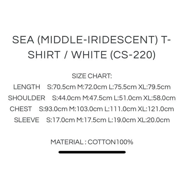 Wind and sea MIDDLE IRIDESCENT Tシャツ　白　S 1