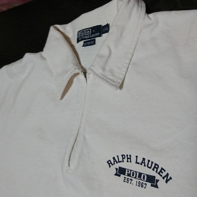 POLO RALPH LAUREN(ポロラルフローレン)のRALPH LAUREN ポロシャツ 白 チャック メンズのトップス(ポロシャツ)の商品写真