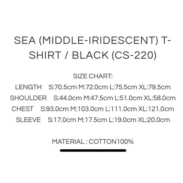 Lサイズ SEA MIDDLE IRIDESCENT T-SHIRT