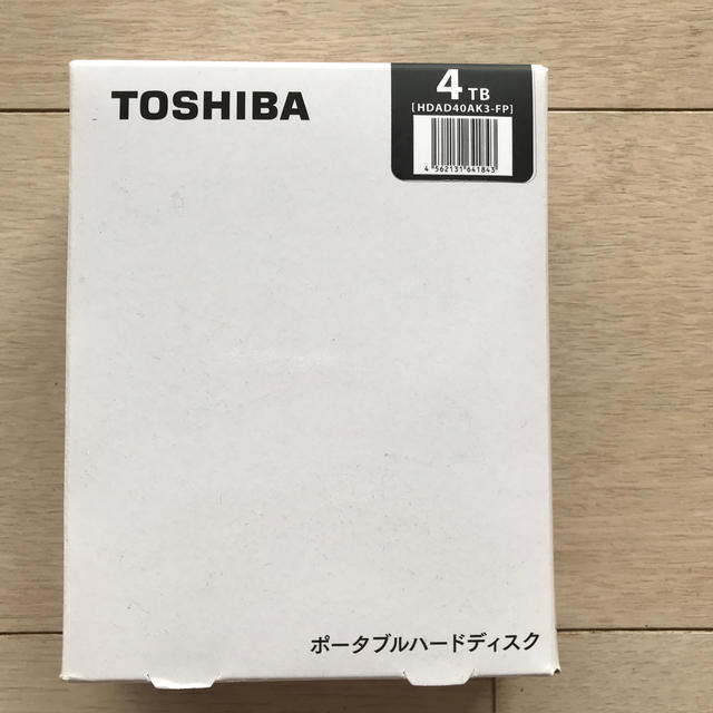 TOSHIBA 外付け ポータブルハードディスク 4TBHDAD40AK3-FP