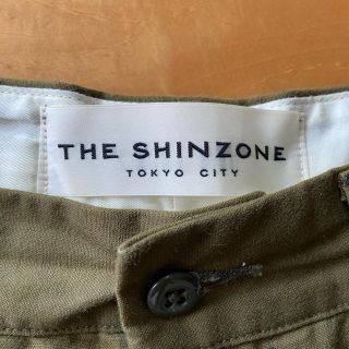 シンゾーン(Shinzone)のShinzone ハイウエストチノパンツ カーキ 34 シンゾーン(カジュアルパンツ)