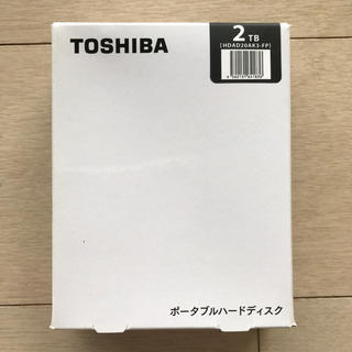 トウシバ(東芝)のTOSHIBA 外付け ポータブルハードディスク 2TBHDAD20AK3-FP(PC周辺機器)