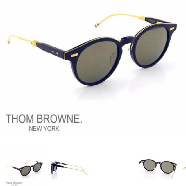 THOM BROWNE. TB-806-C NAVY-18k GOLD 52 超安い品質 50.0%OFF www
