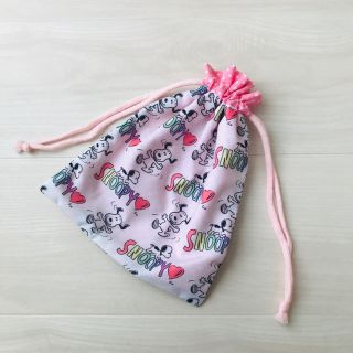 《handmade》巾着袋　給食袋　コップ袋(外出用品)