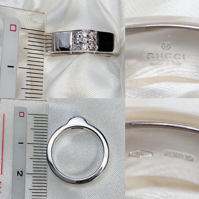 Gucci(グッチ)の☆スヌー様専用ページ GUCCI k18wg ダイヤモンド リング レディースのアクセサリー(リング(指輪))の商品写真