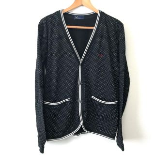 フレッドペリー(FRED PERRY)の定1.8万美品　フレッドペリー　ドット柄コットンカーディガンM(カーディガン)