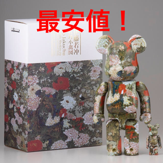 BE@RBRICK 伊藤若冲 「牡丹小禽図」 100% & 400% 牡丹小禽図