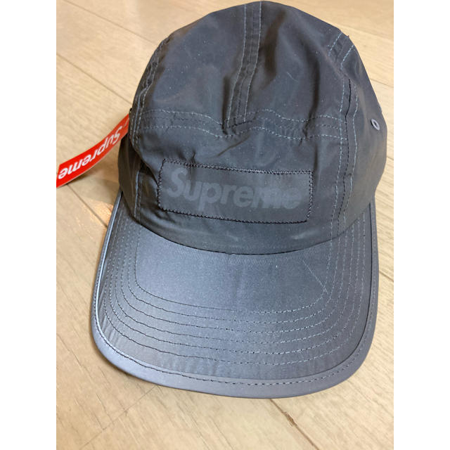 supreme reflective camp cap blackキャップ