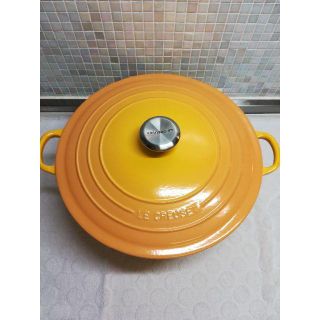 ルクルーゼ(LE CREUSET)のルクルーゼココットロンド30cmディジョンイエロー(鍋/フライパン)