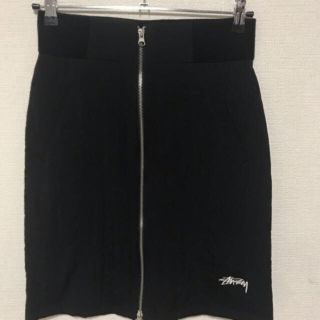 ステューシー(STUSSY)の最終価格　STÜSSY  FrontZipperSkirt  スカート 美品(ひざ丈スカート)