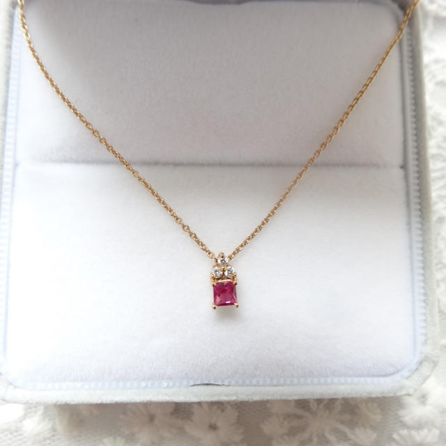 Vendome Aoyama - ルビー ダイヤモンド ネックレス K18の通販 by たい