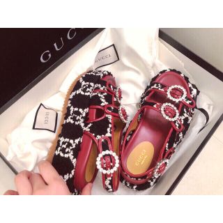 グッチ(Gucci)のGucci GGジャカードツイードサンダル (サンダル)