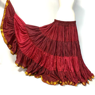 インドサリー 25ヤード ジプシー スカート #15ベリーダンス 衣装