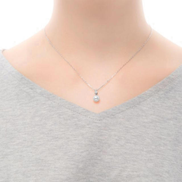 MIKIMOTO - 新品💎ミキモト 一粒パール ダイアモンド ネックレス ...