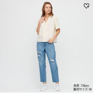 ユニクロ(UNIQLO)のUNIQLO リネンブレンドオープンカラーシャツ 01:OFFWHITE(XL)(シャツ/ブラウス(半袖/袖なし))