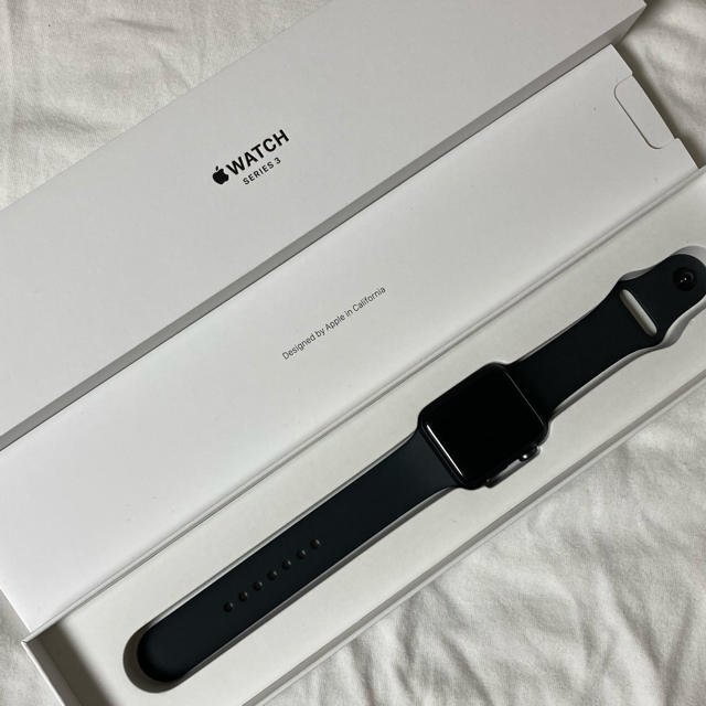 Apple Watch series3 42mm GPS space grayスマートフォン/携帯電話