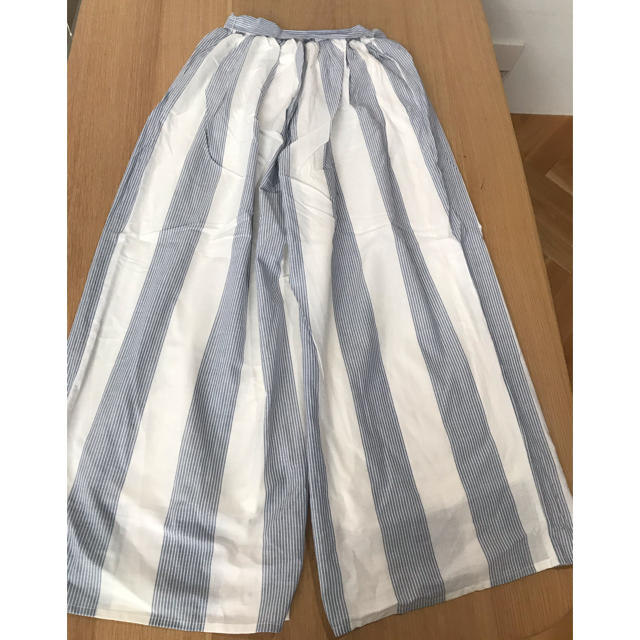 AZUL by moussy(アズールバイマウジー)のAZUL BY MOUSSY BIG STRIPE PANTS ブルー レディースのパンツ(カジュアルパンツ)の商品写真