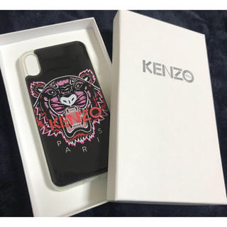 ケンゾー(KENZO)の新品 KENZO iPhoneケース ピンク ブラック X XS(iPhoneケース)