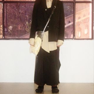 ヨウジヤマモト(Yohji Yamamoto)のsulvam Layerd skirt PT レイヤードスカートパンツ(スラックス)