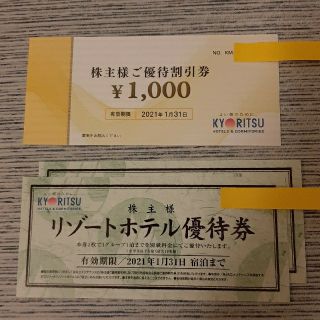 Namiiy様用　共立メンテナンス　ドーミーイン 1,000円優待割引券×1枚(宿泊券)