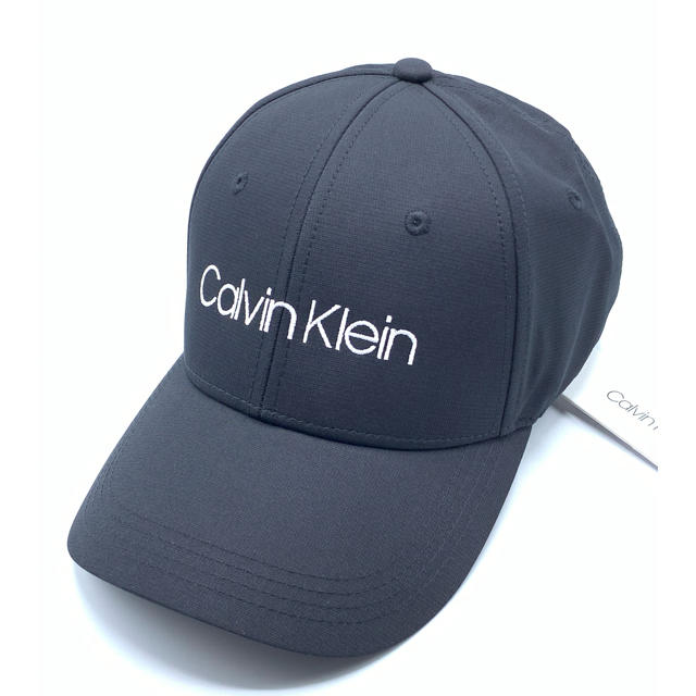 Calvin Klein(カルバンクライン)の【新品】CALVIN KLEIN キャップ ブラック ロゴ入り メンズの帽子(キャップ)の商品写真