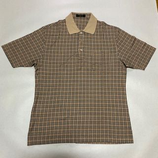 ダックス(DAKS)のクリーニング済　正規品　DAKS ダックス　チェック柄ポロシャツ（半袖）(ポロシャツ)