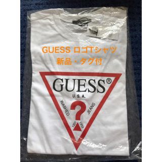 ゲス(GUESS)の【新品・タグ付】GUESS ロゴTシャツ(ホワイト)(Tシャツ/カットソー(半袖/袖なし))