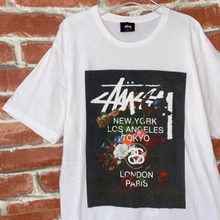 メキシコ製　STUSSY ステューシー　ワールドツアー　花柄　Tシャツ