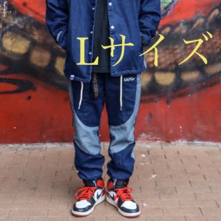 SAPEur サプール デニム トラックパンツ インディゴ XL almamaster.lt