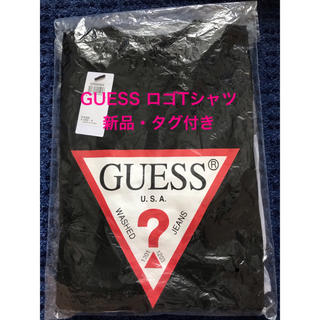 ゲス(GUESS)の【新品・タグ付】GUESS ロゴTシャツ(ブラック)(Tシャツ(半袖/袖なし))