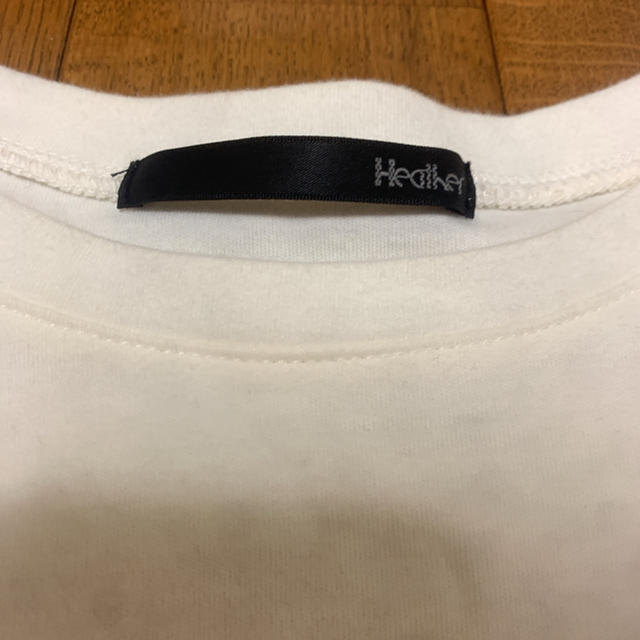 heather(ヘザー)のheather ヘザー　袖リボンTシャツ トップス カットソー レディースのトップス(Tシャツ(半袖/袖なし))の商品写真