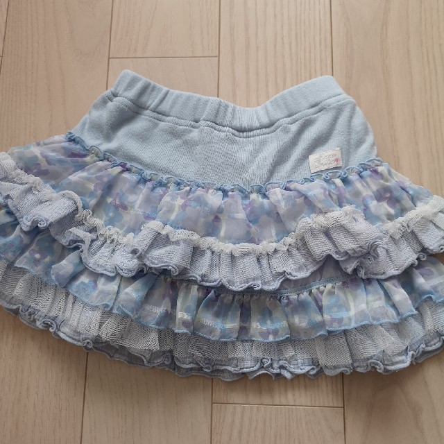 mezzo piano(メゾピアノ)のメゾピアノ　フリルスカパン　110cm キッズ/ベビー/マタニティのキッズ服女の子用(90cm~)(スカート)の商品写真