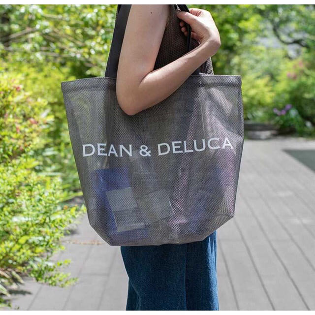 DEAN&DELUCA メッシュトートバッグ シルバー L 1