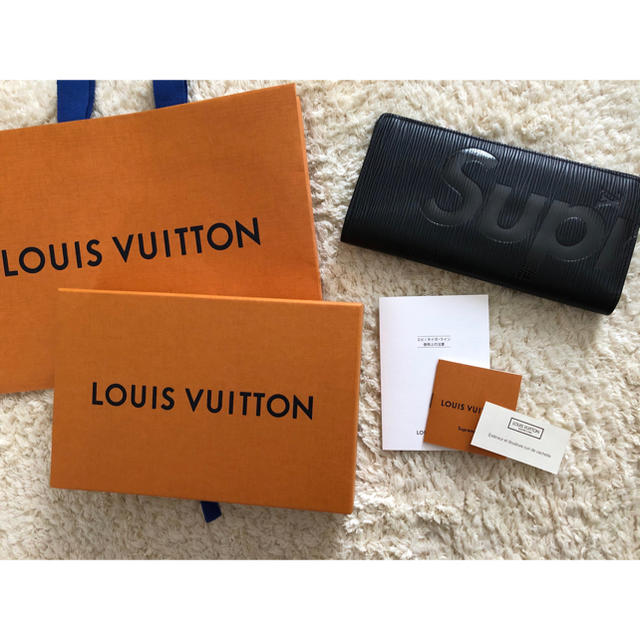 supreme  × LOUIS VUITTON 国内正規品 長財布 黒 美品