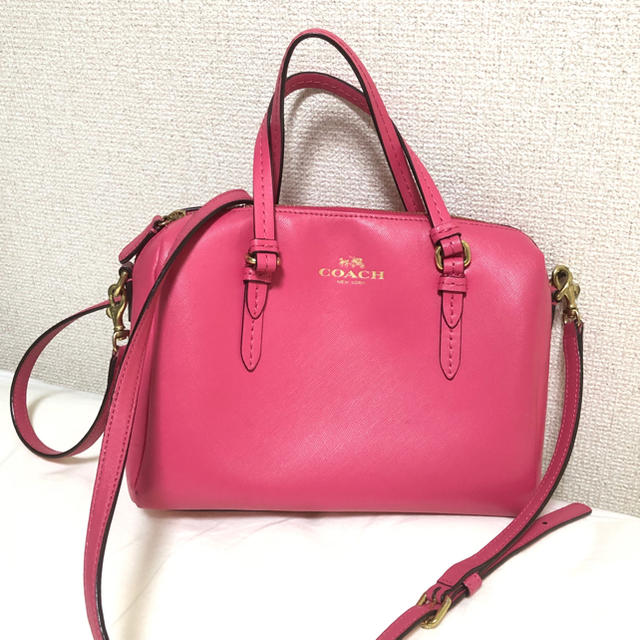 COACH - 【値下げ】coach ピンク ショルダーバッグ ミニバッグの通販