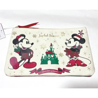 ディズニー(Disney)の【値下】ミッキー ミニー ポーチ クリスマス2014 東京ディズニーリゾート限定(ポーチ)