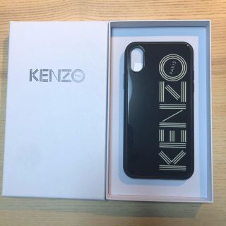 ケンゾー(KENZO)のKENZO ブラック ロゴ iPhone X/XS ケース(iPhoneケース)