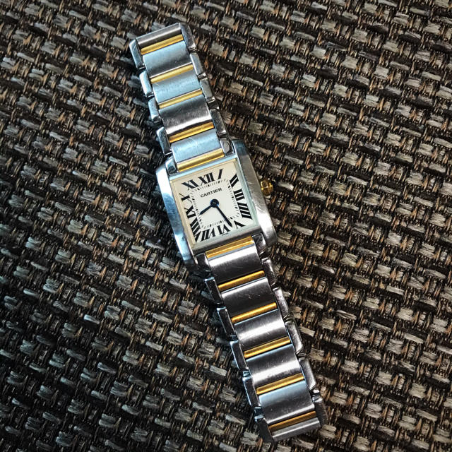 ワンピなど最旬ア！ Cartier 正規品 カルティエ タンクフランセーズ コンビ 腕時計