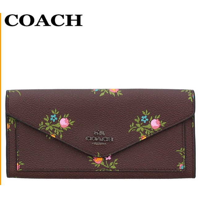 COACH(コーチ)のコーチ◆長財布◆COACH◆オックスブラッド◆フローラルプリント レディースのファッション小物(財布)の商品写真