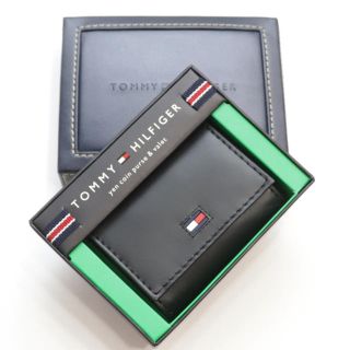 トミーヒルフィガー(TOMMY HILFIGER)の新品 トミーヒルフィガー ハイランド コインケース 小銭入れ ボックス ブラック(コインケース/小銭入れ)