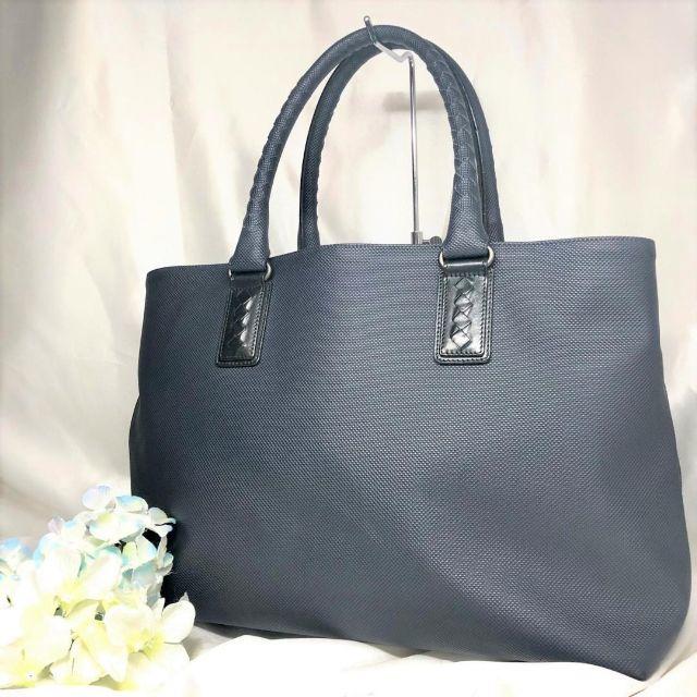 ボッテガヴェネタ BOTTEGA VENETA マルコポーロ ショルダーバッグ 肩掛け  カバン トートバッグ PVC/レザー グレー