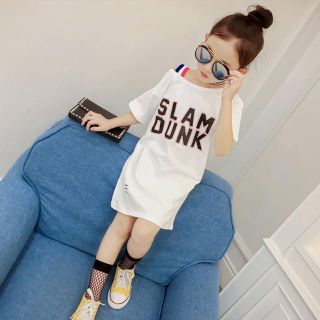 KWB06夏 子供服 キッズ ジュニア 肩出し ワンピース ロング (ワンピース)