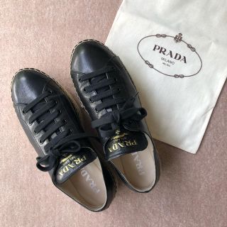 プラダ(PRADA)の☆ご専用☆PRADA プラダ 美品 プラットフォーム エスパリドリーユ 37(スニーカー)