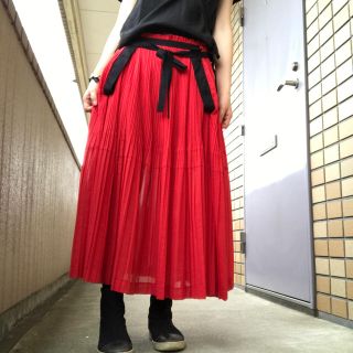 tricot COMME des GARCONS スカート 赤