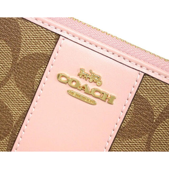 COACH(コーチ)のコーチ◆長財布◆カーキ×ブロッサム◆シグネチャー PVCレザー  レディースのファッション小物(財布)の商品写真