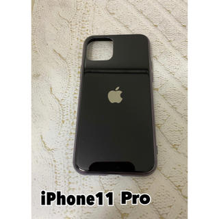 Appleロゴ付き　iPhone11Pro ケース　黒(iPhoneケース)