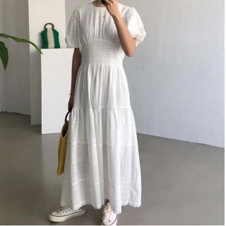 ザラ(ZARA)の専用　コットンワンピース　ホワイト(ロングワンピース/マキシワンピース)