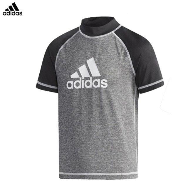 adidas(アディダス)の【正規品・新品】160サイズ アディダス 半袖 ラッシュガード ブラック  スポーツ/アウトドアのスポーツ/アウトドア その他(マリン/スイミング)の商品写真